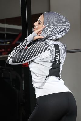 풀 지프 긴 장갑 후디 수분 제거 엄지 손가락 구멍 지속 가능한 운동
